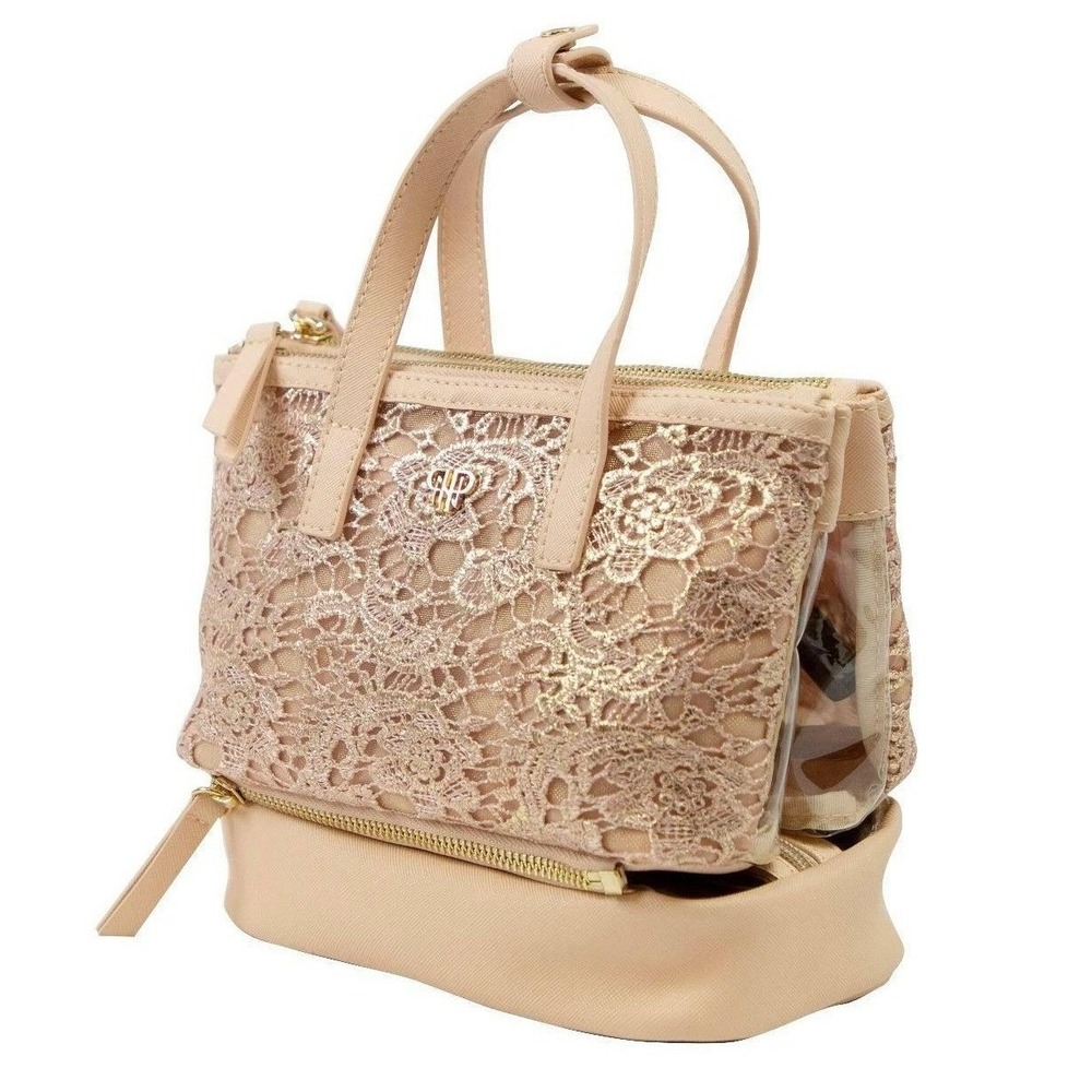 PurseN Lace 3-in-1 Travel Cosmetic Bag Set Makeup Organizer Toiletry